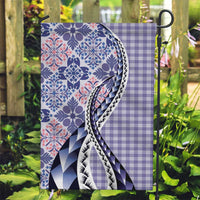 Aloha Vintage Palaka Floral Hawaiian Quilt Garden Flag Poni Motif LT9 Garden Flag Purple - Polynesian Pride