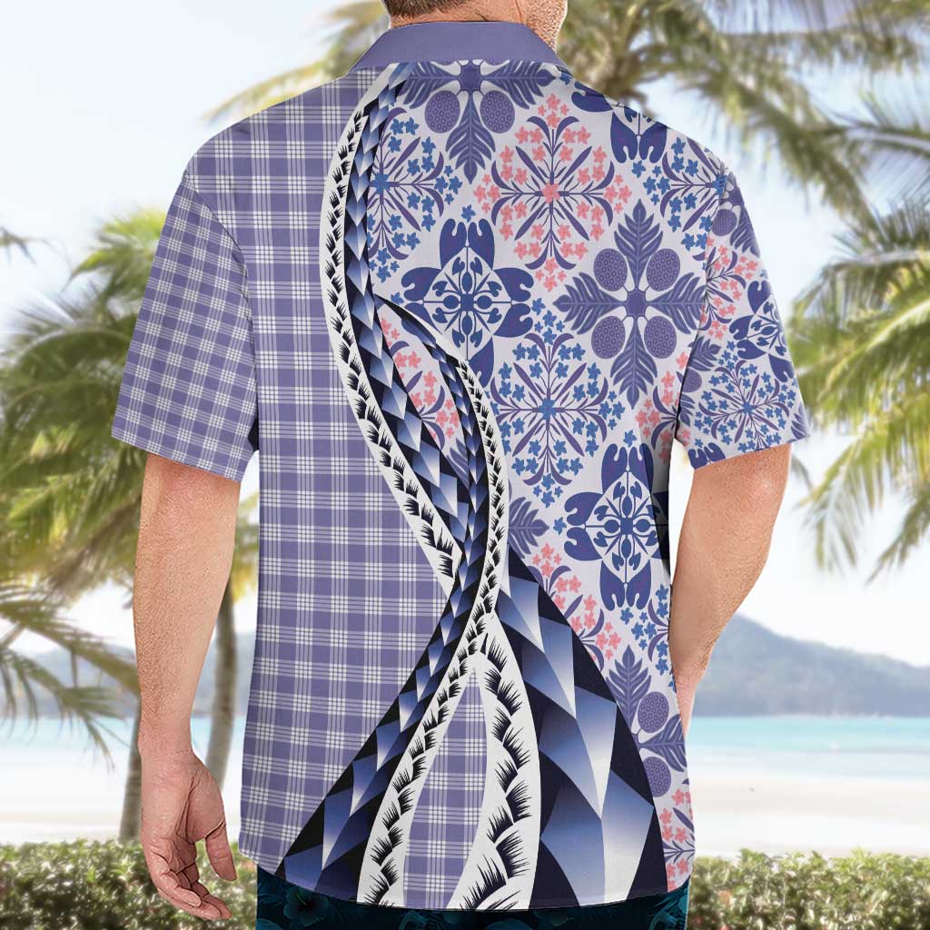 Aloha Vintage Palaka Floral Hawaiian Quilt Hawaiian Shirt Poni Motif LT9 - Polynesian Pride