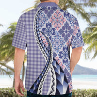 Aloha Vintage Palaka Floral Hawaiian Quilt Hawaiian Shirt Poni Motif LT9 - Polynesian Pride