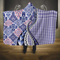 Aloha Vintage Palaka Floral Hawaiian Quilt Hooded Blanket Poni Motif LT9 - Polynesian Pride