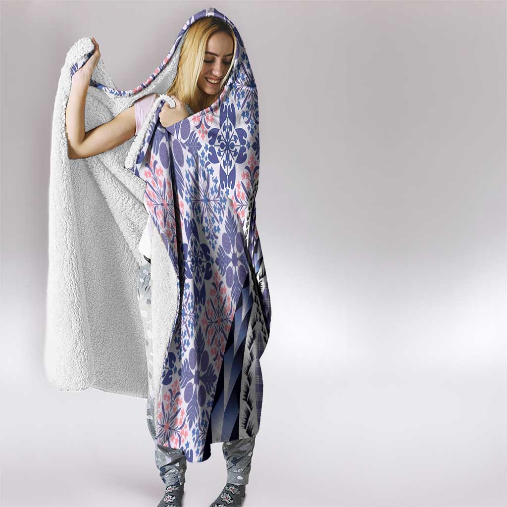 Aloha Vintage Palaka Floral Hawaiian Quilt Hooded Blanket Poni Motif LT9 - Polynesian Pride
