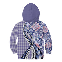 Aloha Vintage Palaka Floral Hawaiian Quilt Kid Hoodie Poni Motif LT9 - Polynesian Pride