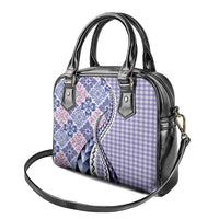 Aloha Vintage Palaka Floral Hawaiian Quilt Shoulder Handbag Poni Motif - Polynesian Pride