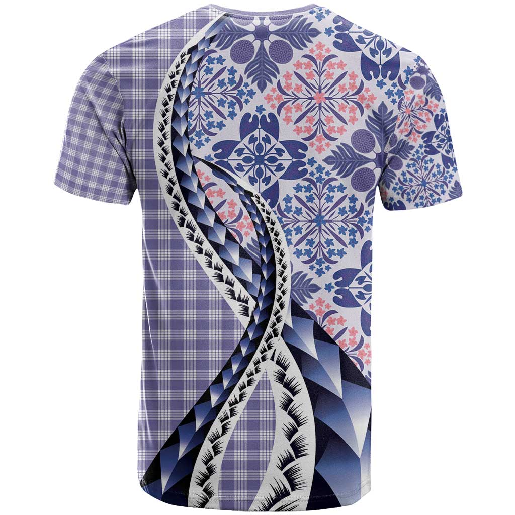 Aloha Vintage Palaka Floral Hawaiian Quilt T Shirt Poni Motif LT9 - Polynesian Pride
