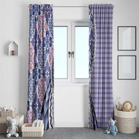 Aloha Vintage Palaka Floral Hawaiian Quilt Window Curtain Poni Motif - Polynesian Pride