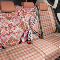 Aloha Vintage Palaka Floral Hawaiian Quilt Back Car Seat Cover Ulaula Motif LT9 - Polynesian Pride