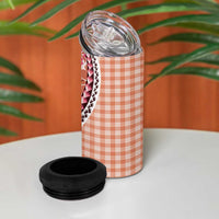 Aloha Vintage Palaka Floral Hawaiian Quilt 4 in 1 Can Cooler Tumbler Ulaula Motif LT9 - Polynesian Pride