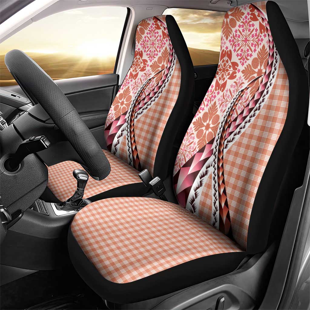 Aloha Vintage Palaka Floral Hawaiian Quilt Car Seat Cover Ulaula Motif LT9 - Polynesian Pride