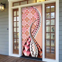 Aloha Vintage Palaka Floral Hawaiian Quilt Door Cover Ulaula Motif LT9 - Polynesian Pride