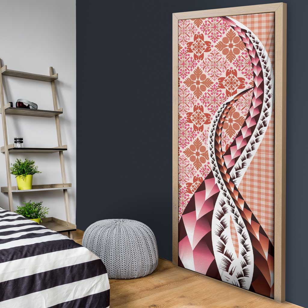 Aloha Vintage Palaka Floral Hawaiian Quilt Door Cover Ulaula Motif LT9 - Polynesian Pride