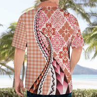Aloha Vintage Palaka Floral Hawaiian Quilt Hawaiian Shirt Ulaula Motif LT9 - Polynesian Pride