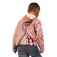 Aloha Vintage Palaka Floral Hawaiian Quilt Kid Hoodie Ulaula Motif LT9 - Polynesian Pride