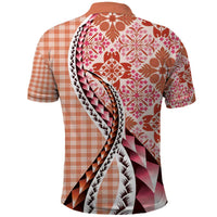 Aloha Vintage Palaka Floral Hawaiian Quilt Polo Shirt Ulaula Motif LT9 - Polynesian Pride