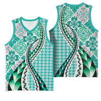 Aloha Vintage Palaka Floral Hawaiian Quilt Basketball Jersey Polu Motif LT9 - Polynesian Pride