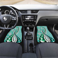 Aloha Vintage Palaka Floral Hawaiian Quilt Car Mats Polu Motif - Polynesian Pride