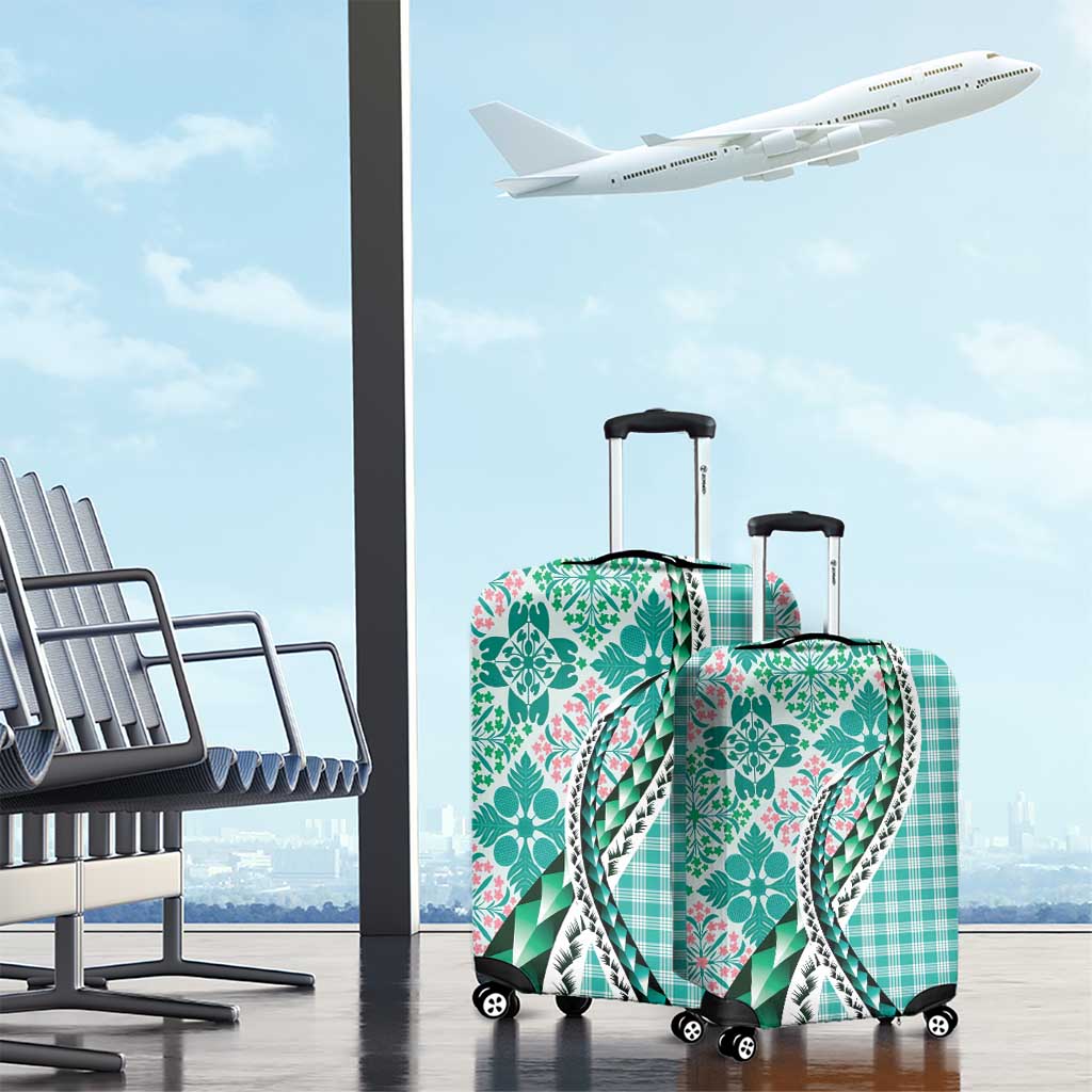 Aloha Vintage Palaka Floral Hawaiian Quilt Luggage Cover Polu Motif LT9 - Polynesian Pride