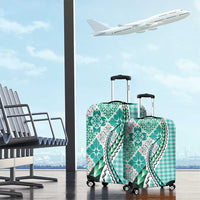 Aloha Vintage Palaka Floral Hawaiian Quilt Luggage Cover Polu Motif LT9 - Polynesian Pride