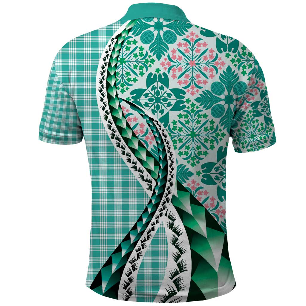 Aloha Vintage Palaka Floral Hawaiian Quilt Polo Shirt Polu Motif LT9 - Polynesian Pride