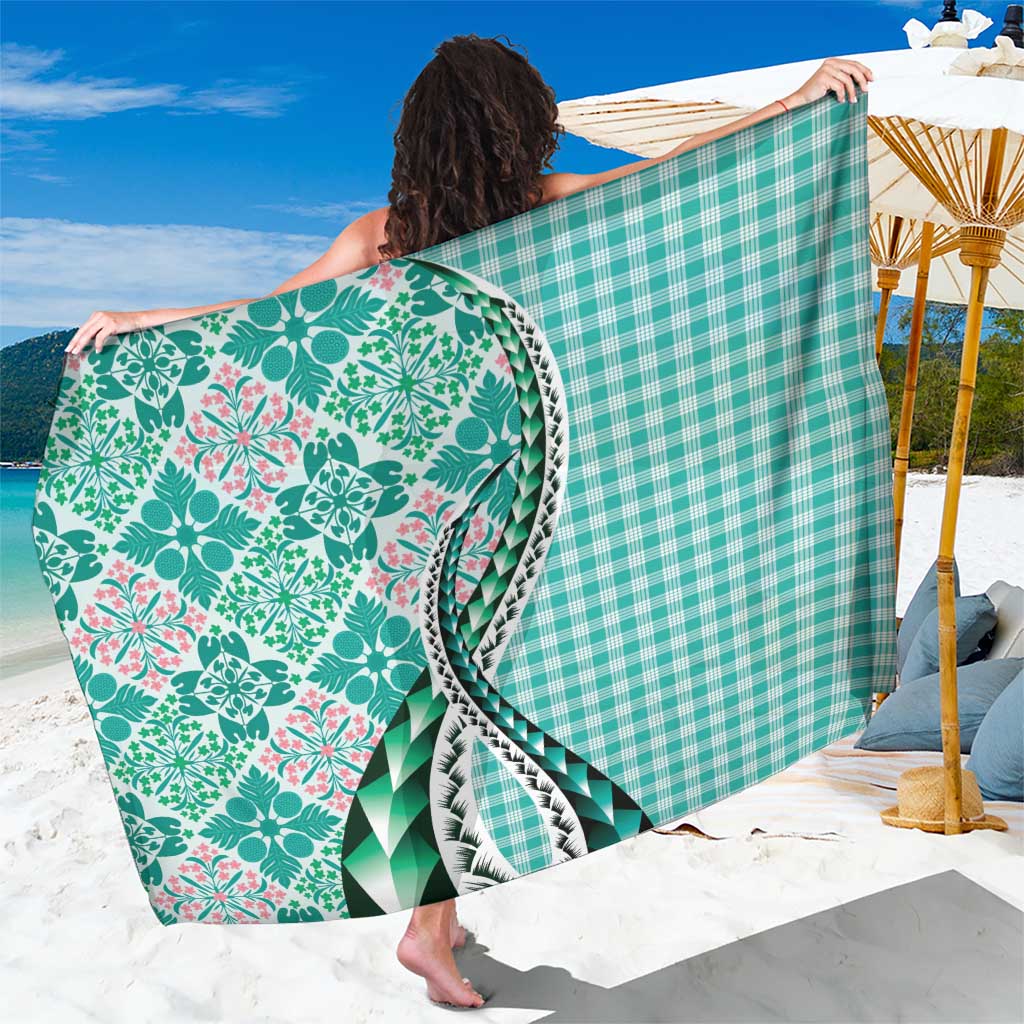 Aloha Vintage Palaka Floral Hawaiian Quilt Sarong Polu Motif - Polynesian Pride