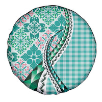 Aloha Vintage Palaka Floral Hawaiian Quilt Spare Tire Cover Polu Motif LT9 - Polynesian Pride