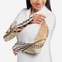Aloha Vintage Palaka Floral Hawaiian Quilt Arm Sleeves Melemele Motif LT9 - Polynesian Pride
