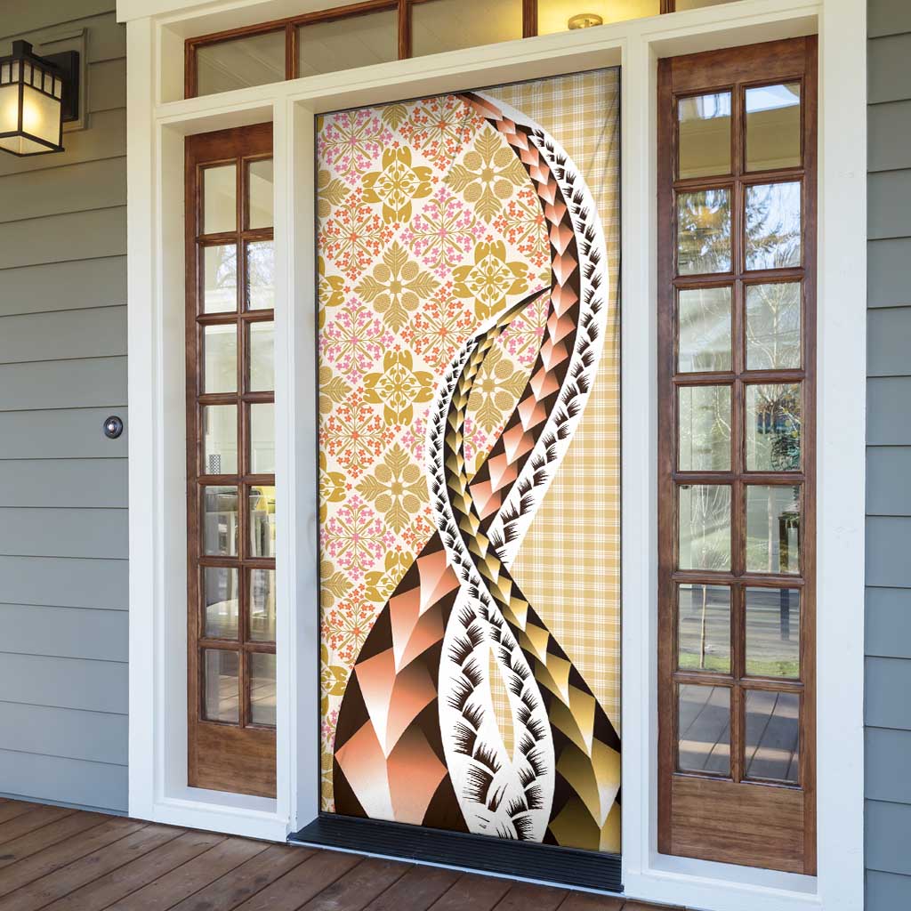 Aloha Vintage Palaka Floral Hawaiian Quilt Door Cover Melemele Motif LT9 - Polynesian Pride