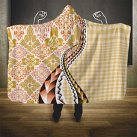 Aloha Vintage Palaka Floral Hawaiian Quilt Hooded Blanket Melemele Motif LT9 - Polynesian Pride