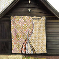 Aloha Vintage Palaka Floral Hawaiian Quilt Quilt Melemele Motif - Polynesian Pride
