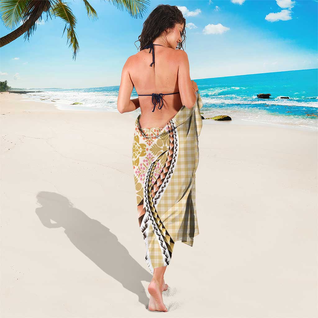 Aloha Vintage Palaka Floral Hawaiian Quilt Sarong Melemele Motif - Polynesian Pride