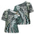 Aloha Vintage Plumeria Hawaiian Tapa Pattern Cross Shoulder Shirt Dark Turquoise Hawaiian Tapa Pattern - Polynesian Pride