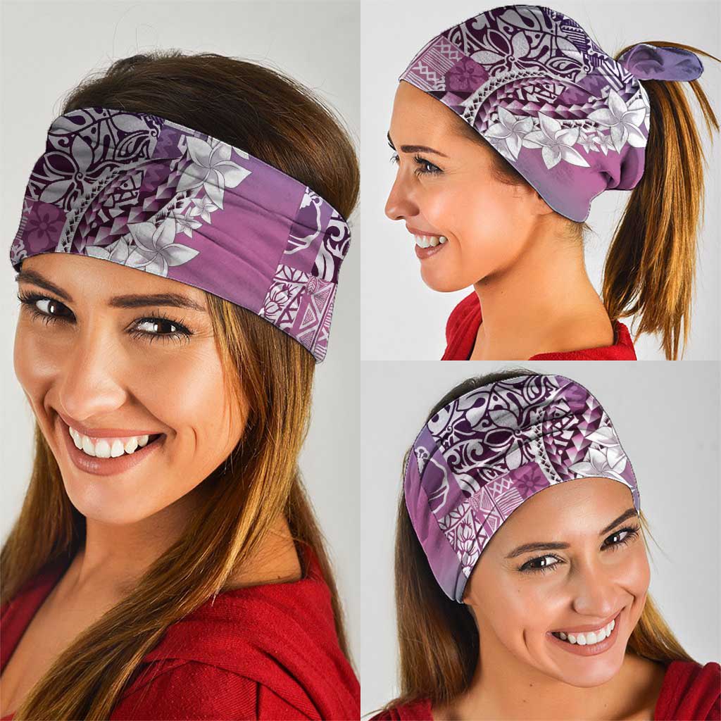 Aloha Vintage Plumeria Hawaiian Tapa Pattern Neck Gaiter Gradient Hawaiian Tapa Pattern - Polynesian Pride