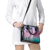 Aloha Vintage Plumeria Hawaiian Tapa Pattern Shoulder Handbag Gradient Hawaiian Tapa Pattern LT9 - Polynesian Pride