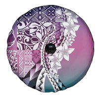Aloha Vintage Plumeria Hawaiian Tapa Pattern Spare Tire Cover Gradient Hawaiian Tapa Pattern - Polynesian Pride