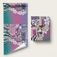 Aloha Vintage Plumeria Hawaiian Tapa Pattern Wrapping Paper Gradient Hawaiian Tapa Pattern LT9 58" × 23" Gradient - Polynesian Pride