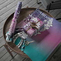 Aloha Vintage Plumeria Hawaiian Tapa Pattern Wrapping Paper Gradient Hawaiian Tapa Pattern LT9 - Polynesian Pride
