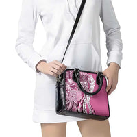 Aloha Vintage Plumeria Hawaiian Tapa Pattern Shoulder Handbag Pink Hawaiian Tapa Pattern - Polynesian Pride