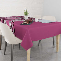 Aloha Vintage Plumeria Hawaiian Tapa Pattern Tablecloth Pink Hawaiian Tapa Pattern - Polynesian Pride
