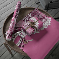 Aloha Vintage Plumeria Hawaiian Tapa Pattern Wrapping Paper Pink Hawaiian Tapa Pattern LT9 - Polynesian Pride