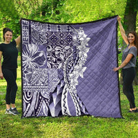 Aloha Vintage Plumeria Hawaiian Tapa Pattern Quilt Purple Hawaiian Tapa Pattern LT9 - Polynesian Pride