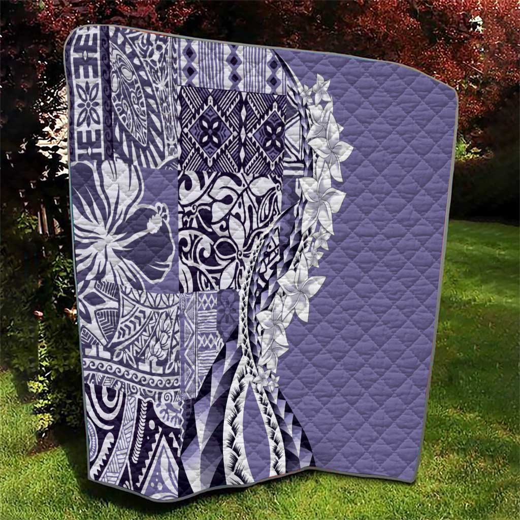 Aloha Vintage Plumeria Hawaiian Tapa Pattern Quilt Purple Hawaiian Tapa Pattern LT9 - Polynesian Pride