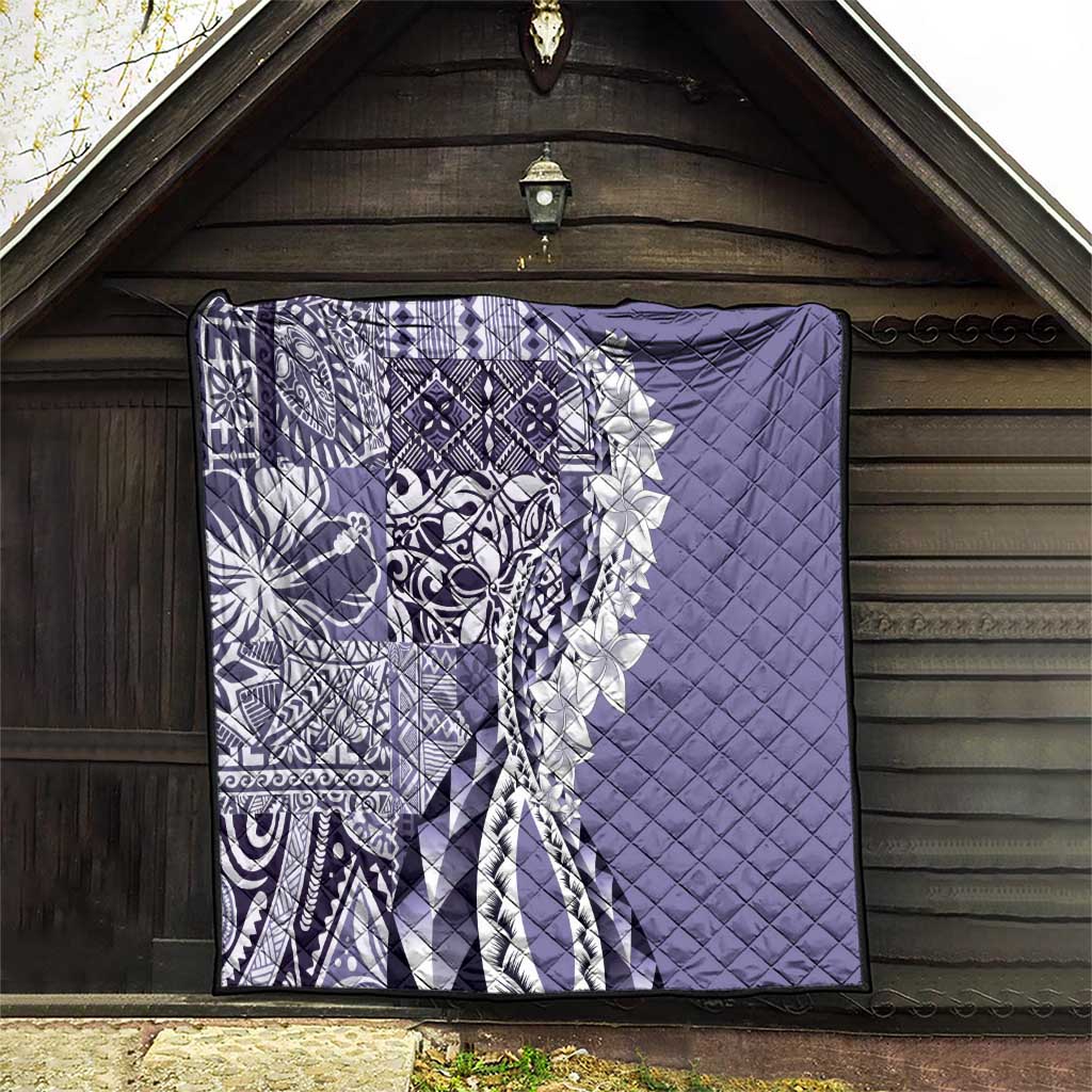 Aloha Vintage Plumeria Hawaiian Tapa Pattern Quilt Purple Hawaiian Tapa Pattern LT9 - Polynesian Pride