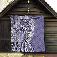 Aloha Vintage Plumeria Hawaiian Tapa Pattern Quilt Purple Hawaiian Tapa Pattern LT9 - Polynesian Pride