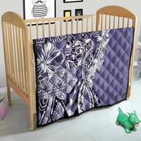 Aloha Vintage Plumeria Hawaiian Tapa Pattern Quilt Purple Hawaiian Tapa Pattern LT9 - Polynesian Pride
