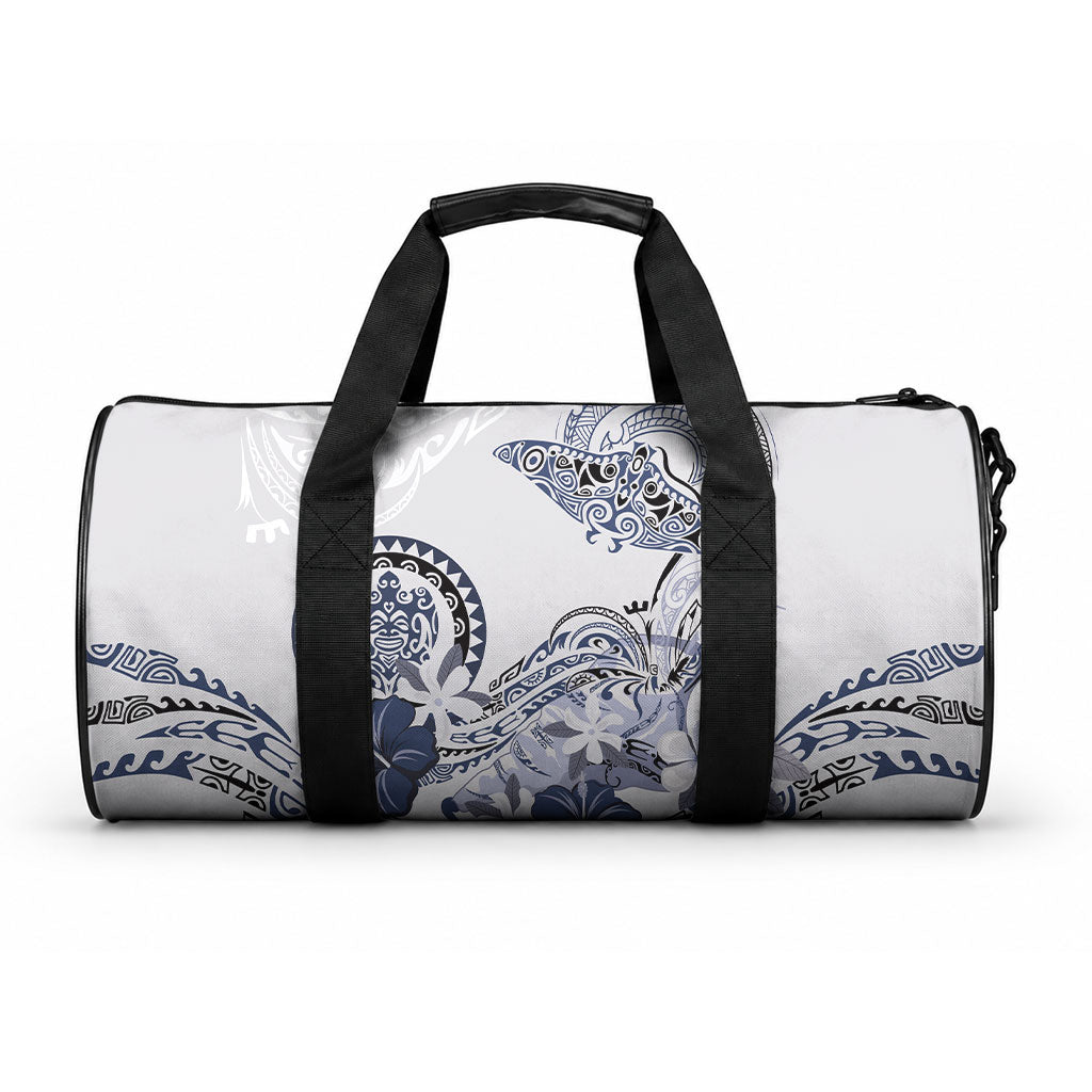 Polynesian Manta Ray Duffle Bag Blue Floral Turtle Tattoo LT9 One size Blue - Polynesian Pride