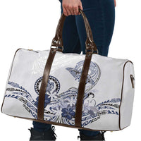 Polynesian Manta Ray Travel Bag Blue Floral Turtle Tattoo LT9 - Polynesian Pride