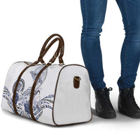Polynesian Manta Ray Travel Bag Blue Floral Turtle Tattoo LT9 - Polynesian Pride