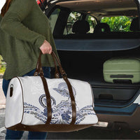 Polynesian Manta Ray Travel Bag Blue Floral Turtle Tattoo LT9 - Polynesian Pride