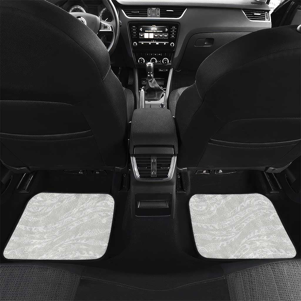 Polynesian Manta Ray Car Mats Green Floral Turtle Tattoo - Polynesian Pride