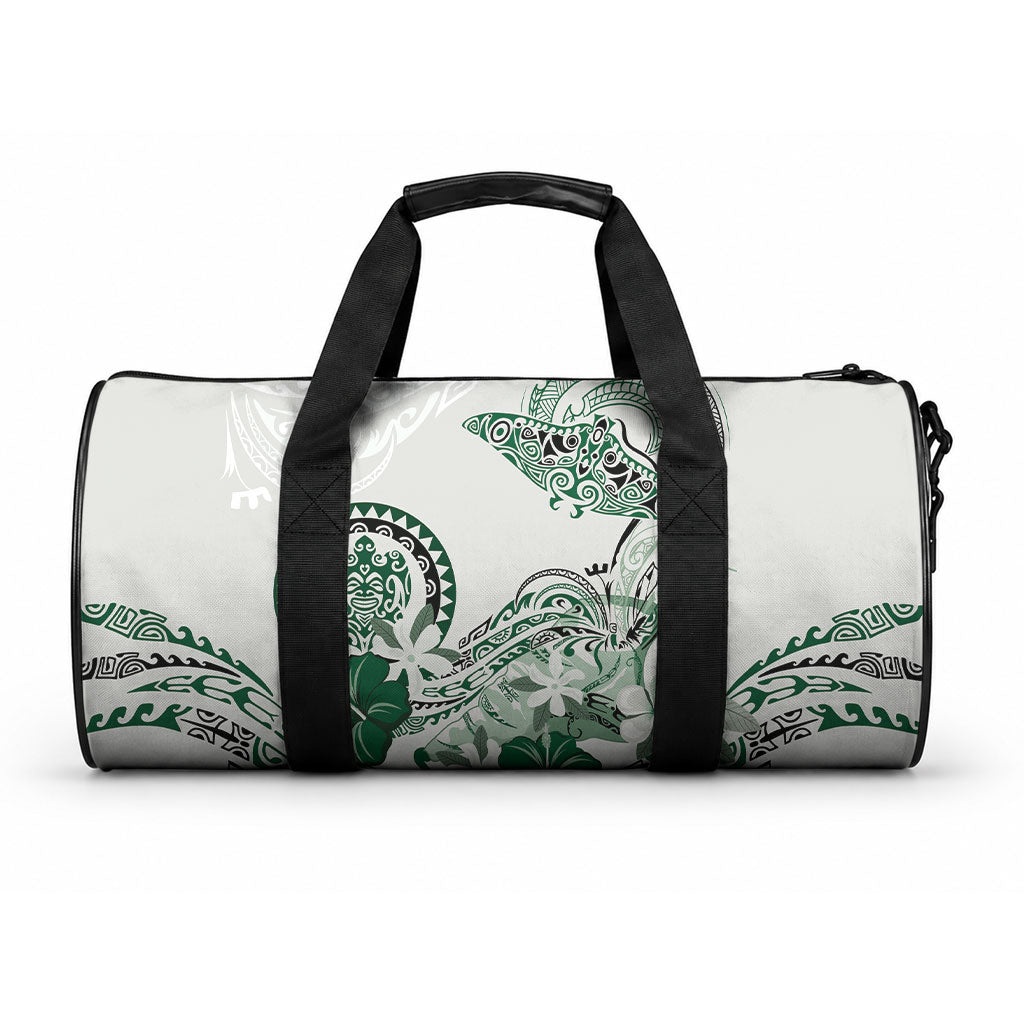 Polynesian Manta Ray Duffle Bag Green Floral Turtle Tattoo LT9 One size Green - Polynesian Pride