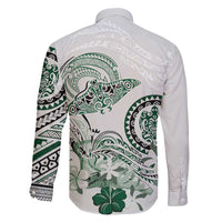Polynesian Manta Ray Family Matching Mermaid Dress and Hawaiian Shirt Green Floral Turtle Tattoo LT9 - Polynesian Pride